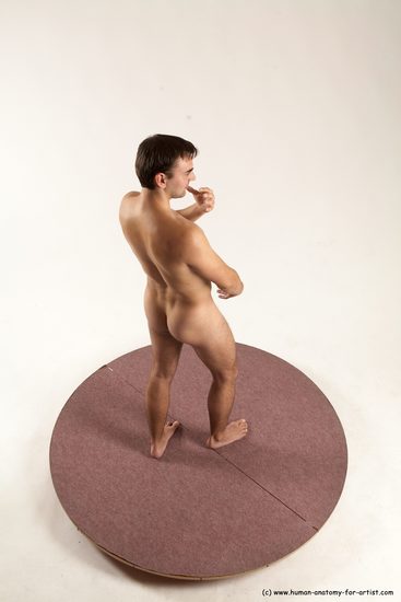 Nude Man White Standing poses - ALL Slim Short Brown Standing poses - simple Multi angles poses Realistic