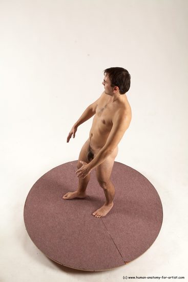 Nude Man White Standing poses - ALL Slim Short Brown Standing poses - simple Multi angles poses Realistic