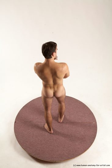 Nude Man White Standing poses - ALL Slim Short Brown Standing poses - simple Multi angles poses Realistic