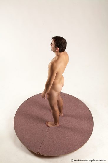 Nude Man White Standing poses - ALL Slim Short Brown Standing poses - simple Multi angles poses Realistic