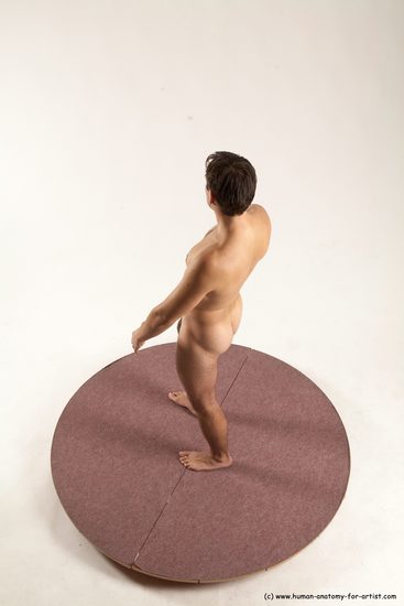 Nude Man White Standing poses - ALL Slim Short Brown Standing poses - simple Multi angles poses Realistic