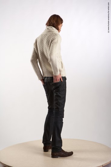 Casual Man White Standing poses - ALL Underweight Medium Brown Standing poses - simple Academic