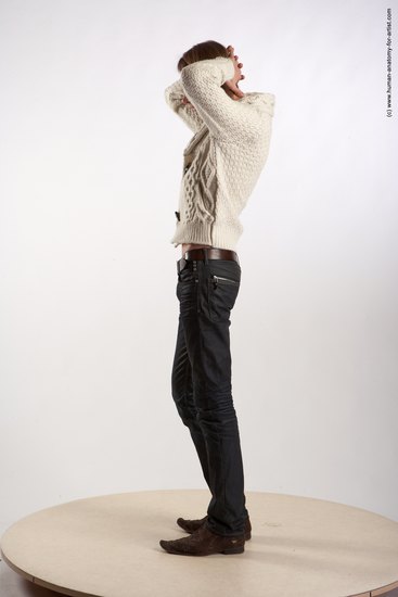 Casual Man White Standing poses - ALL Underweight Medium Brown Standing poses - simple Academic