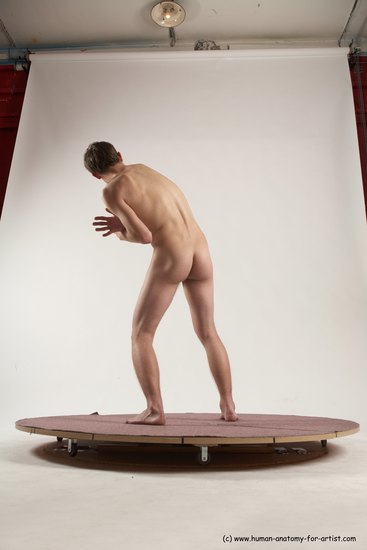 Nude Man White Standing poses - ALL Slim Short Brown Standing poses - simple Multi angles poses Realistic