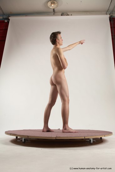 Nude Man White Standing poses - ALL Slim Short Brown Standing poses - simple Multi angles poses Realistic