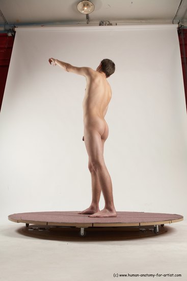 Nude Man White Standing poses - ALL Slim Short Brown Standing poses - simple Multi angles poses Realistic