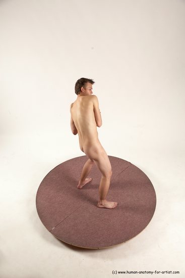 Nude Man White Standing poses - ALL Slim Short Brown Standing poses - simple Multi angles poses Realistic