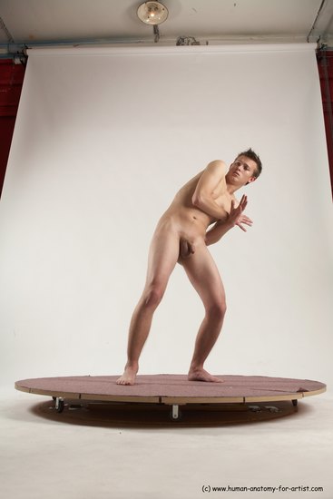 Nude Man White Standing poses - ALL Slim Short Brown Standing poses - simple Multi angles poses Realistic