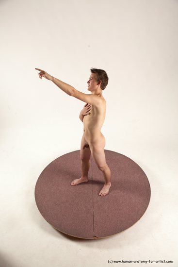 Nude Man White Standing poses - ALL Slim Short Brown Standing poses - simple Multi angles poses Realistic