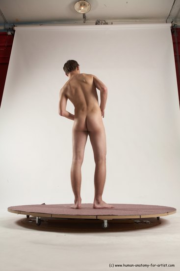 Nude Man White Standing poses - ALL Slim Short Brown Standing poses - simple Multi angles poses Realistic