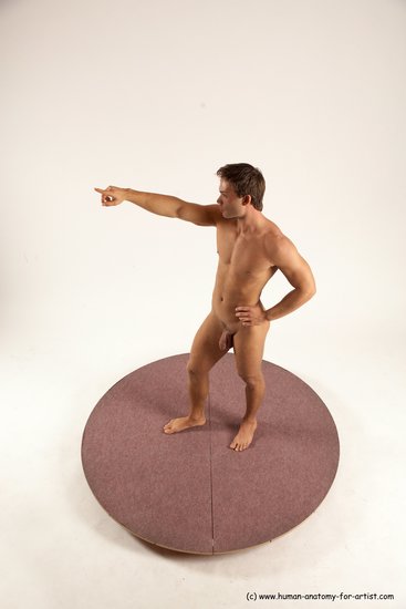 Nude Man White Standing poses - ALL Athletic Short Brown Standing poses - simple Multi angles poses Realistic