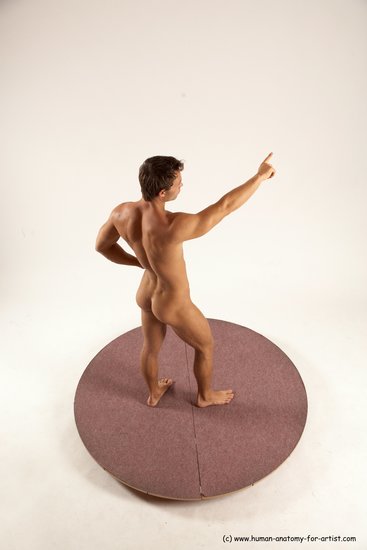 Nude Man White Standing poses - ALL Athletic Short Brown Standing poses - simple Multi angles poses Realistic