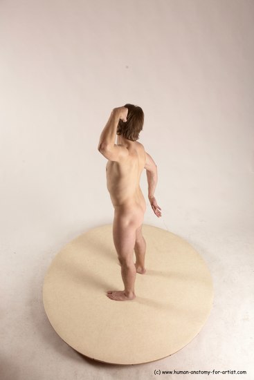 Nude Man White Standing poses - ALL Slim Short Brown Standing poses - simple Multi angles poses Realistic