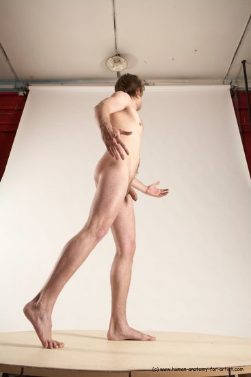 Nude Man White Standing poses - ALL Slim Short Brown Standing poses - simple Multi angles poses Realistic