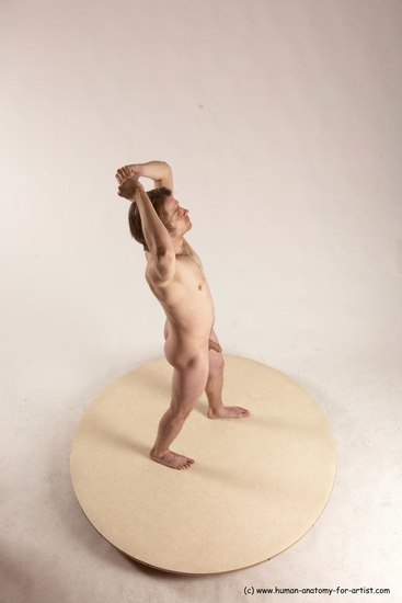 Nude Man White Standing poses - ALL Slim Short Brown Standing poses - simple Multi angles poses Realistic