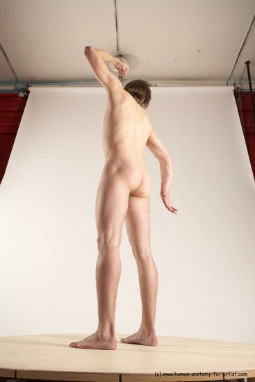 Nude Man White Standing poses - ALL Slim Short Brown Standing poses - simple Multi angles poses Realistic