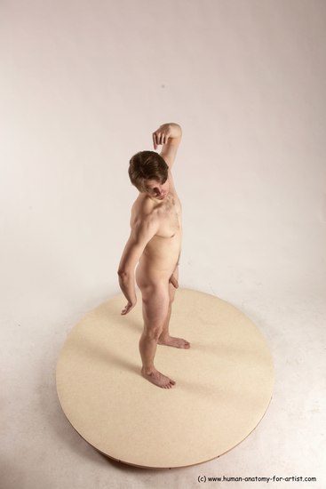 Nude Man White Standing poses - ALL Slim Short Brown Standing poses - simple Multi angles poses Realistic