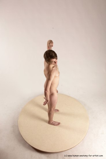 Nude Man White Standing poses - ALL Slim Short Brown Standing poses - simple Multi angles poses Realistic