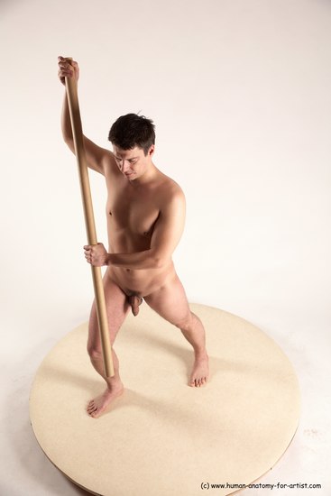 Nude Man White Standing poses - ALL Average Short Brown Standing poses - simple Multi angles poses Realistic