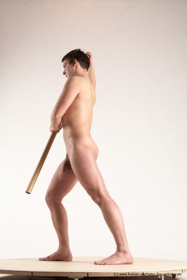 Nude Man White Standing poses - ALL Average Short Brown Standing poses - simple Multi angles poses Realistic