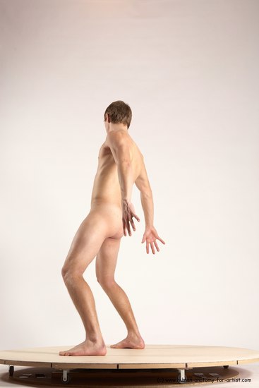 Nude Man White Standing poses - ALL Athletic Short Brown Standing poses - simple Multi angles poses Realistic