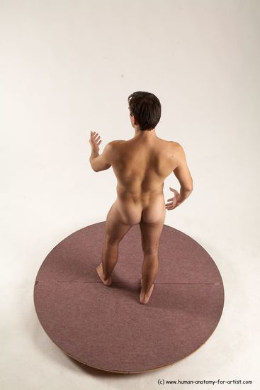 Nude Man White Standing poses - ALL Slim Short Brown Standing poses - simple Multi angles poses Realistic