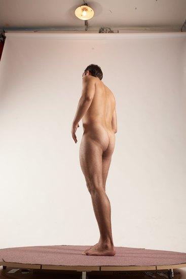 Nude Man White Standing poses - ALL Slim Short Brown Standing poses - simple Multi angles poses Realistic