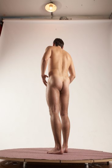 Nude Man White Standing poses - ALL Slim Short Brown Standing poses - simple Multi angles poses Realistic