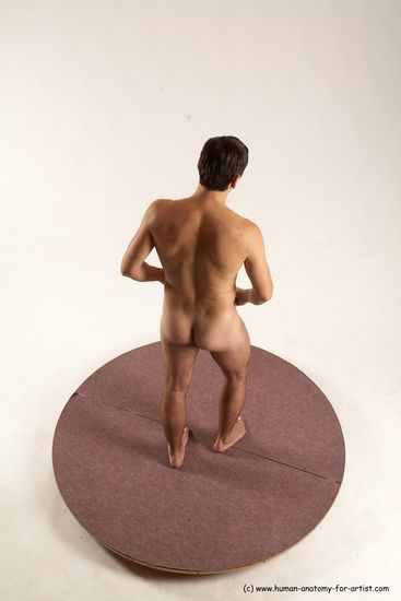 Nude Man White Standing poses - ALL Slim Short Brown Standing poses - simple Multi angles poses Realistic