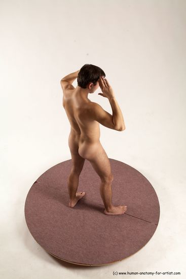 Nude Man White Standing poses - ALL Slim Short Brown Standing poses - simple Multi angles poses Realistic