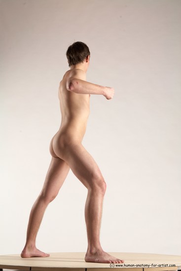 Nude Man White Standing poses - ALL Athletic Short Brown Standing poses - simple Multi angles poses Realistic