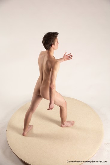 Nude Man White Standing poses - ALL Athletic Short Brown Standing poses - simple Multi angles poses Realistic