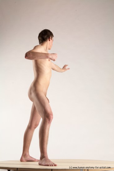 Nude Man White Standing poses - ALL Athletic Short Brown Standing poses - simple Multi angles poses Realistic