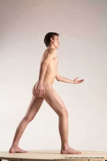 Nude Man White Standing poses - ALL Athletic Short Brown Standing poses - simple Multi angles poses Realistic