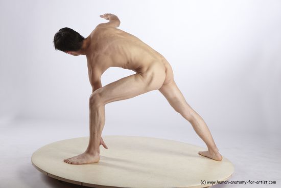 Nude Man White Standing poses - ALL Slim Short Brown Standing poses - simple Realistic