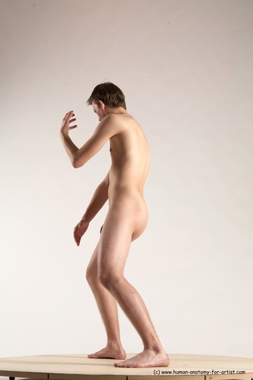 Nude Man White Standing poses - ALL Athletic Short Brown Standing poses - simple Multi angles poses Realistic