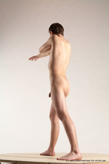 Nude Man White Standing poses - ALL Athletic Short Brown Standing poses - simple Multi angles poses Realistic