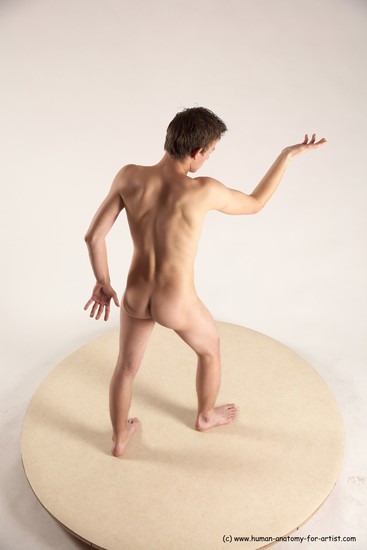 Nude Man White Standing poses - ALL Athletic Short Brown Standing poses - simple Multi angles poses Realistic