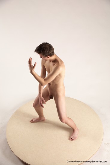 Nude Man White Standing poses - ALL Athletic Short Brown Standing poses - simple Multi angles poses Realistic