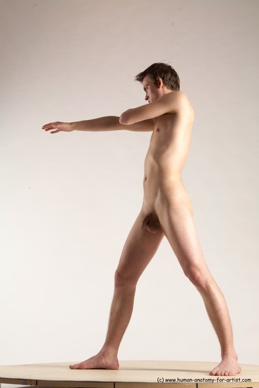 Nude Man White Standing poses - ALL Athletic Short Brown Standing poses - simple Multi angles poses Realistic