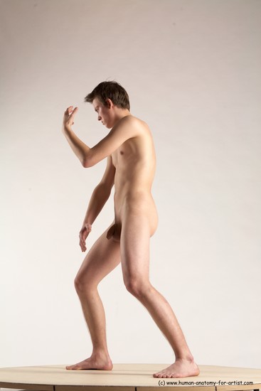 Nude Man White Standing poses - ALL Athletic Short Brown Standing poses - simple Multi angles poses Realistic