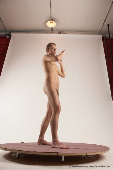 Nude Man White Standing poses - ALL Slim Short Brown Standing poses - simple Multi angles poses Realistic