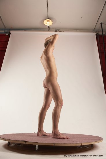 Nude Man White Standing poses - ALL Slim Short Brown Standing poses - simple Multi angles poses Realistic