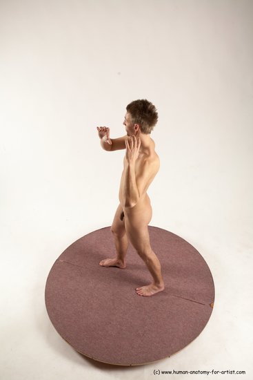 Nude Man White Standing poses - ALL Slim Short Brown Standing poses - simple Multi angles poses Realistic