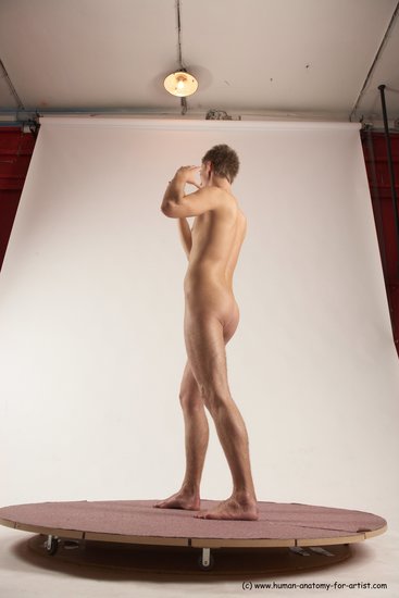 Nude Man White Standing poses - ALL Slim Short Brown Standing poses - simple Multi angles poses Realistic