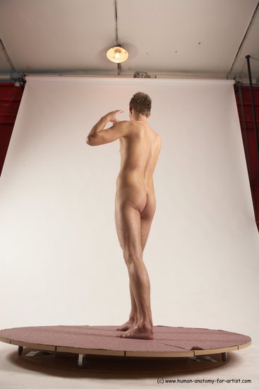 Nude Man White Standing poses - ALL Slim Short Brown Standing poses - simple Multi angles poses Realistic