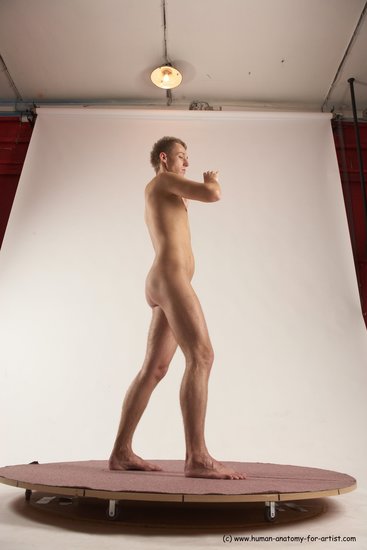 Nude Man White Standing poses - ALL Slim Short Brown Standing poses - simple Multi angles poses Realistic