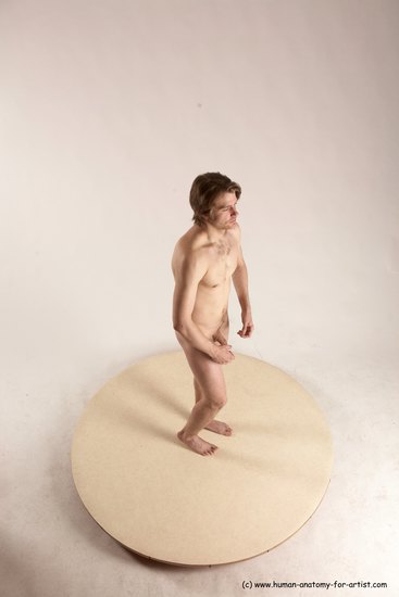 Nude Man White Standing poses - ALL Slim Short Brown Standing poses - simple Multi angles poses Realistic