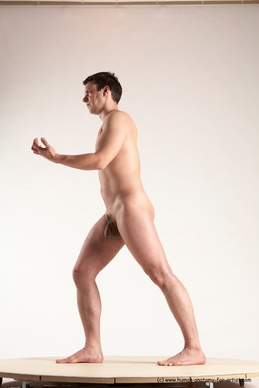 Nude Man White Standing poses - ALL Average Short Brown Standing poses - simple Multi angles poses Realistic