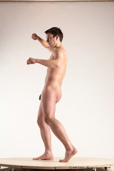 Nude Man White Standing poses - ALL Average Short Brown Standing poses - simple Multi angles poses Realistic